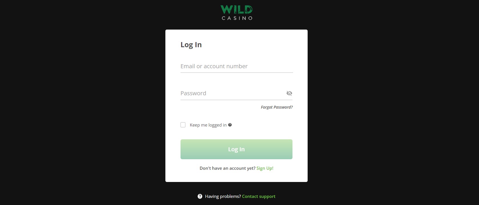 Wild Casino Login